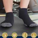 Pembrook Ankle Compression Socks for Women & Men - 4 Pairs | Sports Running Compression Socks | Athletic Ankle Support Socks (Black, L)