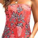 Holipick Strapless Tankini Tops for Women Swimwear Top ONLY Bandeau Bathing Suit Blouson Swimsuit No Bottom, Medium
