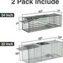 HOMESTEAD 2-Pack Live Animal Trap - Specialized for Raccoons, Opossums, Groundhogs, Skunks, Feral Cats, Squirrels - Heavy Duty Steel Traps, 1-Door, Green, Humane Catch & Release Animal Trap,89-302