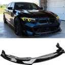 Front Lip Compatible with BMW G20 3 Series M Sport 330e 330i M340i 20232026 LCI, Front Bumper Chin Splitter Spoiler for 330i 330e M340i (Gloss Black)