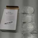 Boao 2.7 Inches Mini Ceramic Spoon Rests, Gold Rim Kitchen Spoon Rests, Mini Cooking Season Soup Holder for Stove Top Countertop, Teaspoon Rest, Coffee Stir Rest (White, 4 Pieces)