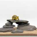 Aquarium Stone Stream Turtle Platform Natural Slate 3-9 inches Turtle Tank Rocks for Aquarium Decoration and Amphibian habitat-20lb