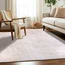 Machine Washable Area Rug, Soft & Durable, Non-Slip, Stain Resistant Rug for Bedroom, Living Room, Dining Room, High Traffic Areas. (Beige, 8' X 10')
