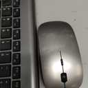 Wireless Keyboard and Mouse Ultra Slim Combo, TopMate 2.4G Silent Compact USB 2400DPI Mouse and Scissor Switch Keyboard Set with Cover, Batteries Included, for PC/Laptop/Windows/Mac - Gray Black