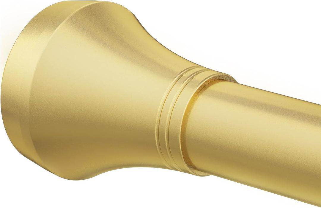 Shower Curtain Rod No Drill, Gold 32 to 48 Inches Adjustable Tension Curtain Rod, Spring Tension Curtain Rod, No Drilling Non-Slip for Bathroom (32-48, Gold)