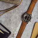 BARTON Leather and Rubber Hybrid Straps with Integrated Quick Release Spring Bars - 316L Stainless Steel - Choose Color - 18mm, 20mm & 22mm Watch Bands (Oak)