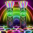 200 Ultra Bright Glow Sticks Bulk - Halloween Glow in the Dark Party Supplies Pack - 8" Glowsticks Party Favors with Bracelets and Necklaces