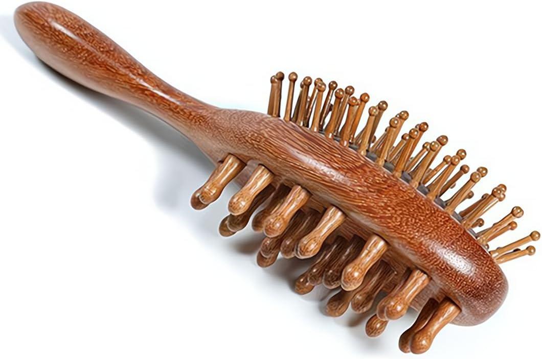 Scalp Massager Hair Growth Brush,Head Massager Scalp Stress Relax Dandruff Comb,Wooden Scalp Exfoliator Head Scratcher,Unisex (Sandalwood)