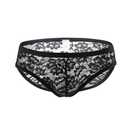Transparent Sexy Mens Lingerie Gay Lingerie For Men Sissy Femboy Panties Cute Underwear Sissy Thongs Low Rise Underwear (US, Alpha, Large, Regular, Regular, Black) (Black, L)
