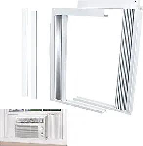 LBG Products Window Air Conditioner Side Panel and Frame Set,AC Accordion Filler Kit,Fits Most 12000BTU Window Air Conditioners,Window AC Side Panels