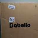 Babelio Baby Gate for Stairs, Kitchen & Doorways, No Bottom Bar| One-Handed Operation| Auto-Close| Hardware Mount (Drill Needed) Safety Dog/Pet Gate (Black - B17, 26-43" W, 28" H)