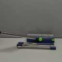 Floor Scrub Brush with Long Handle: 3 in 1 Heavy-Duty Floor Scrubber Brush with Squeegee for Cleaning Tile Bathroom Deck Kitchen Patio - Blue