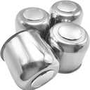 4Pcs 4.25in Trailer Wheel Center Caps Push Through 4.25" Top 3.62" Removable Hub Cap for Truck SUV RV Wheel Rim (4, Chrome, 4.25" OD 3.62" H)