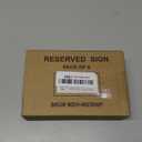 Golden Metal Table Top Reserved Sign for Restaurants, Wedding, Ceremony and Events, Double Sided Tent, 6x1.75 inches (Pack of 6)