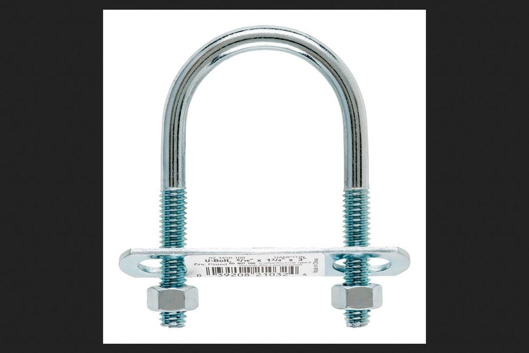 Hampton 5/16 in. x 1-3/4 in. W x 3 in. L Coarse Zinc-Plated Steel U-Bolt