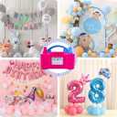 Electric Balloon Pump, Portable 2 Modes Balloon Blower Machine with 14 Balloon Arch Kits, Air Pump for Balloon, Balloon Inflator for Party Decoration
