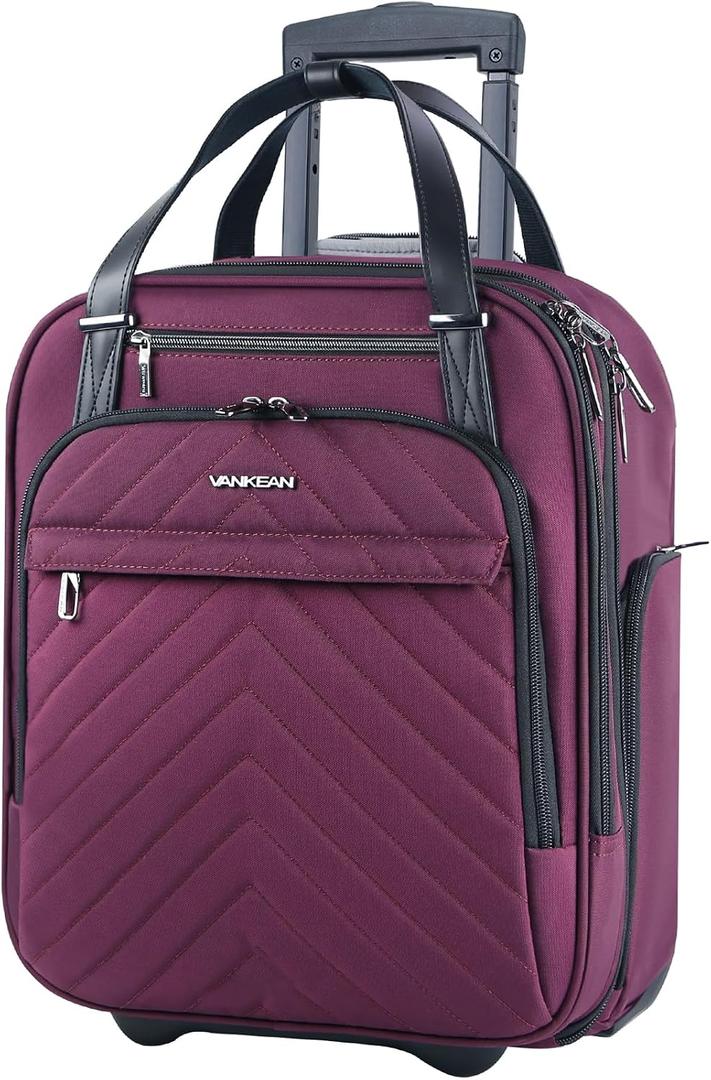 VANKEAN 16" Underseat Rolling Suitcase Travel Business Lightweight