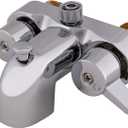 EZ-FLO Two-Handle Add-On Shower Diverter Bathcock, Chrome Plated, 11129