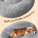 JOLLYVOGUE Dog Bed, Calming Anti-Anxiety Large Dog Bed, Fluffy Donut Cushion for Medium and Large Pets (27"/30"/36")