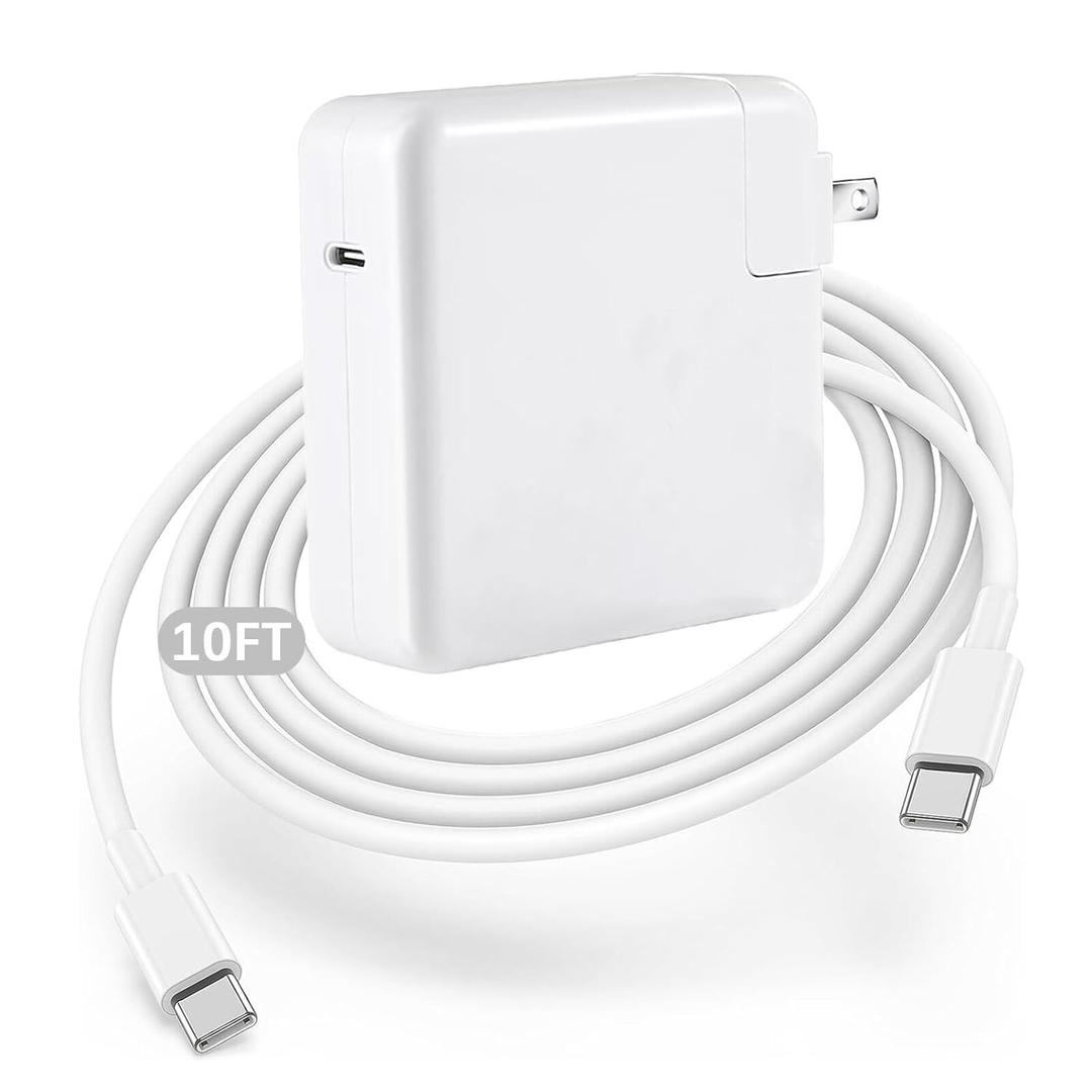 MacBook Pro Charger,96W MacBook Air Charger Fast Charging USB C Laptop Power Adapter,10FT Quick USB C Charging Cord for Mac Book Pro 16/15/14/13inch 2024/2023/2022/2021/2020/2019/M1 M2 M3 Mac Book Air (White)