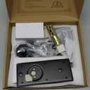 Keyless Entry Door Lock Set Smart Locks for Front Keypad Deadbolt with 2 Knobs Auto Lock One Time Password Easy Installation Anti Peeping Password IP54, Black