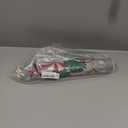 Christmas Gray Decorative Front Door Mat, Xmas Peppermint Candy Wreath Polka Dot Doormat Indoor Outdoor Non-Slip Floor Entryway Rug, Winter Holiday Home Kitchen Decoration 17x29 Inch (Grey)