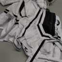 Classic French Maid Costume Apron Fancy Dress Cosplay Outfit Headwear Gloves Socks Set (Medium (Fit height: 65.4-68.9"), Black)