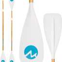 SUP Paddle Board Paddle - Adjustable Paddleboard Paddle Oar 4-Piece Floating Aluminum SUP Kayak Paddle (A: Blue in White)