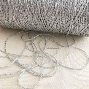 100gram DIY Sparkle Silver Lurex Thread Shining Yarn Glitter Sparkle Yarn Metal Yarn DIY Fancy Sparkle Yarn Crochet Knitting Sweater Scarf Bag Yarn Accessory Yarn