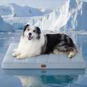 Bedsure Orthopedic Cooling Dog Bed for Crate - 41x29 Inches Extra Large Comfy Breathable Summer Beds with Removable Washable Cover, Cold Flat Egg Crate Foam Pet Mat, Suitable for Pet Up to 90 lbs