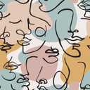 Modern Art Peel and Stick Wallpaper 17.71in X 118.1in Self Adhesive Removable WallPaper Abstract Colorful Human Face Pattern Contact Paper Waterproof Decorative Vinyl Wallpaper for Bedroom Living Room