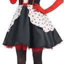 fun shack Queen of Hearts Costume for Women, Red Queen Outfit, Heart Costume for Adults, Womens Halloween Costumes (Medium, Black)