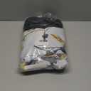 H.VERSAILTEX 100% Blackout Curtains 84 inch Length 2 Panels Set Cattleya Floral Printed Drapes Leah Floral Thermal Curtains for Bedroom with Black Liner Sound Proof Curtains, Grey and Yellow