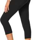 GAYHAY 1 Pack Capri Leggings for Women - Stretch Tummy Control Yoga Pants for Cycling Workout.L