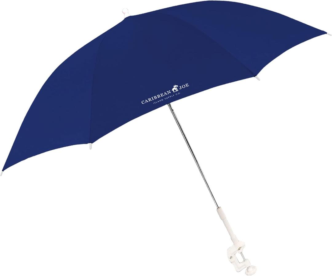 CARIBBEAN JOE Umbrella for Beach Chair, Adjustable and Universal, UV Protection