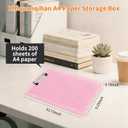 2 x Zhiquanqihan 2 Pack Letter Size Clipboard with Storage 8.5 * 11, Plastic Clear Pink Clipboard File Box A4 Nursing Clip Board for School & Office with Christmas Stickers (Clear Pink-2PCS)