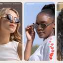 livho Retro Polarized Sunglasses - UV400 Protection, Oval Shape, Metal Frames - Matching Soft Case Inlcuded