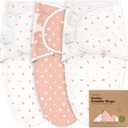 3-Pack Organic Baby Swaddle Sleep Sacks - Swaddles for Newborns, Infant 0-3 Months, Baby Girls, Boys, Soft & Snug Newborn Sleep Sack, Nursery Swaddling Blankets (Butterflies) (One Size)