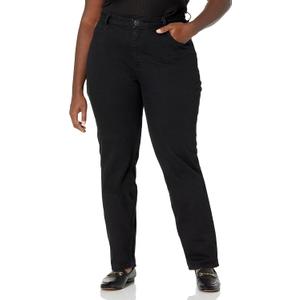 Riders by Lee Indigo Women's Plus Size Camden Relaxed Fit 5 Pocket Jean, Black, 20WL