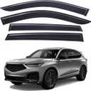 Lightronic Extra Durable Outside-Mount Off-Road Auto Vent Window Visors, Fits 2022-2025 Acura MDX, UV Protection Rain Guards, Original Wind Deflectors, Smoke, 4-Pcs