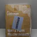 Oubonun 18 x 18 Throw Pillow Inserts, Firm and Fluffy Decorative Square Pillows for Couch Bed Sofa with Soft Cotton Cover White Cushion with Down Alternative Pack of 4