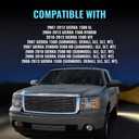 Front Hood Molding Trim Moulding Chrome Compatible with 2007-2013 GMC Sierra 1500/2007-2010 Sierra 2500 HD 3500 HD, GM1235109 10385156 Hood Panel Molding