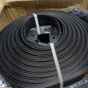 Sasylvia 2.5'' x 200' Landscape Edging Kit Edging Border Coil Include 120 Anchoring Spikes 10 Connectors Plastic Garden Border for Lawn Garden Grass Yard Home(Black)