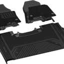3W Dodge Ram 1500 Floor Mats & Fornt Carpet for 2019-2024 with Original Storage Under Rear Seat All Weather Floor Liner Car Accessories Ram 1500 New Body Crew Cab (Not for Classic Models)