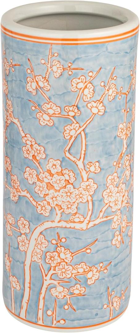 Creative Co-Op Ceramic Umbrella Stand, Light Blue 

18 inch
