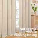 BGment Oatmeal Linen Curtains for Living Room 90 Inch Length 2 Panels Set, Country Rustic Window Drapes Textured Light Filtering for Bedroom Laundry Privacy, Each 52 Inch Wide