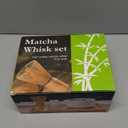 Accguan Matcha Whisk Set, 7pcs - Bamboo & Ceramic, Includes 19 oz Bowl, Whisk, Spoons, Holder, Sifter & More - Perfect for Matcha Lovers (White)