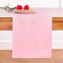 Solino Home Linen Pink Lemonade Table Runner 72 Inches Long - 100% Pure Linen 14 x 72 Inch Table Runner for Summer - Fete (Pink Lemonade)