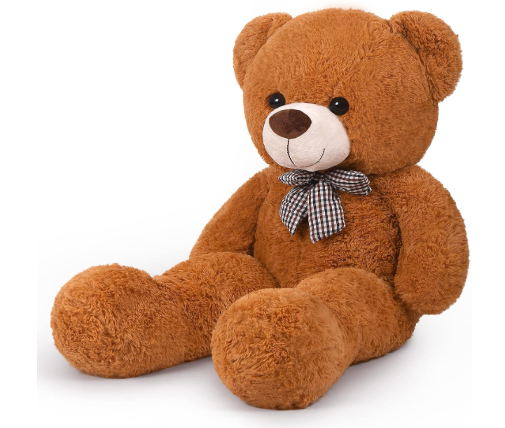 Giant Teddy Bear 43 Inches Stuffed Animal Plush Bear for Girls Boys Cuddly Teddy Bear Gift for Christmas Day Birthday Dark Brown 