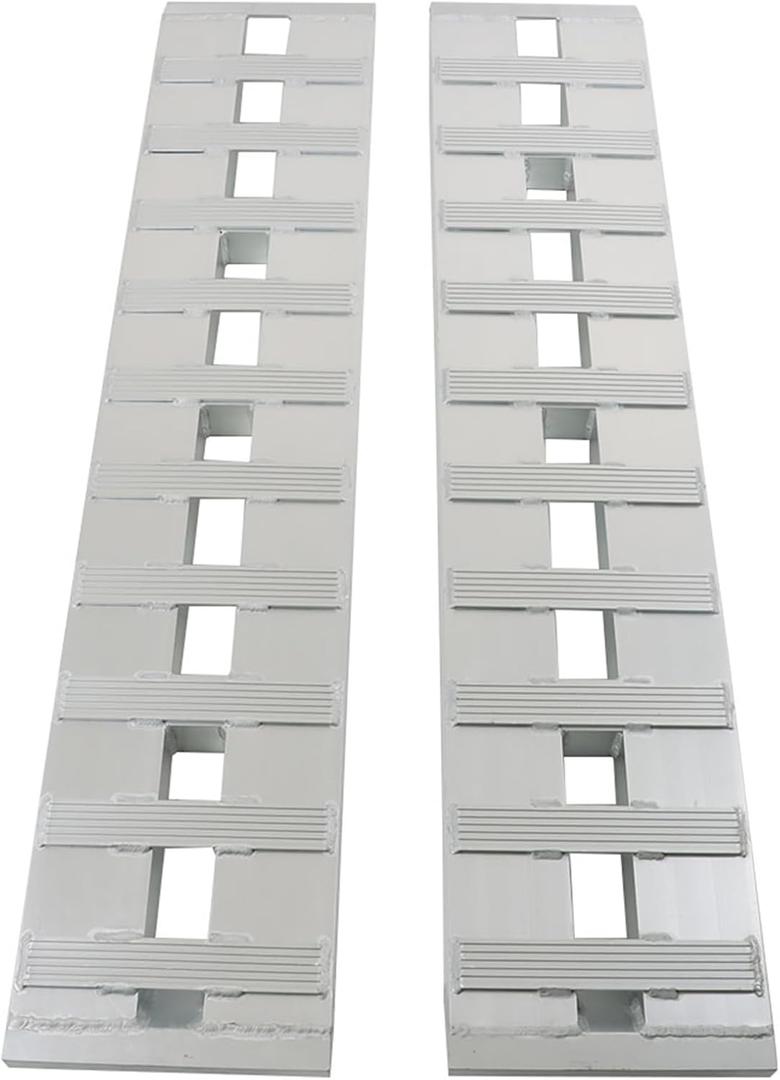Labwork 60 inch X 12 inch Aluminum Ramps Trailer Ramps 6000LBS Hook Ramp Attachment End
